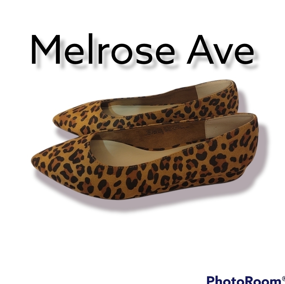Melrose Ave Los Angeles Leopard‎ Print Flats